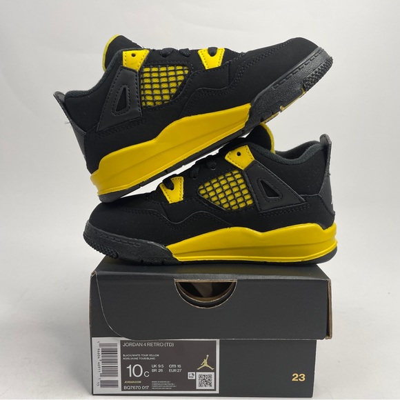Nike Air Jordan 4 Retro TD “Thunder/Tour Yellow” 2023 - Picture 3 of 4